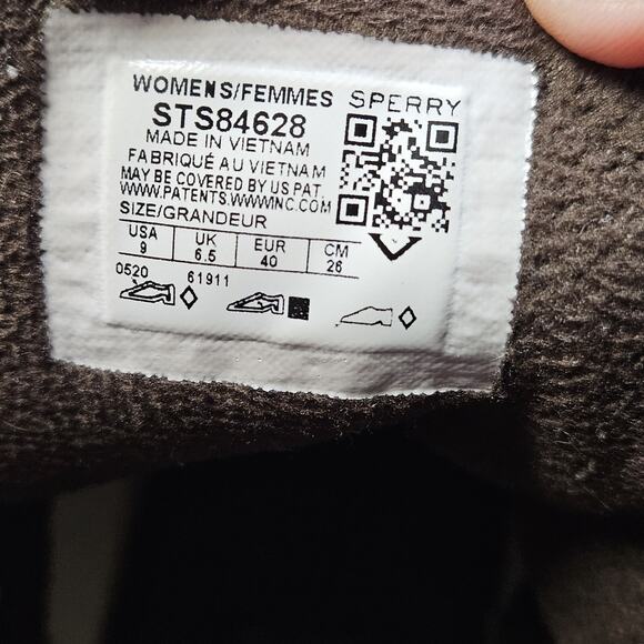 SPERRY Saltwater Womens Dark Brown Leather and Blue Rubber Duck Boots Size 9 - Picture 7 of 7